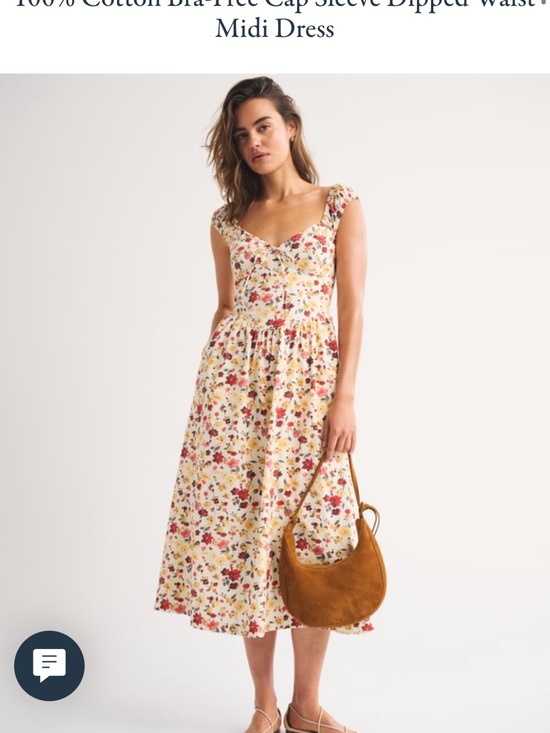 Abercrombie & Fitch Dresses & Skirts - Abercrombie & Fitch Cap Sleeve 100% cotton bra-free Dress Small